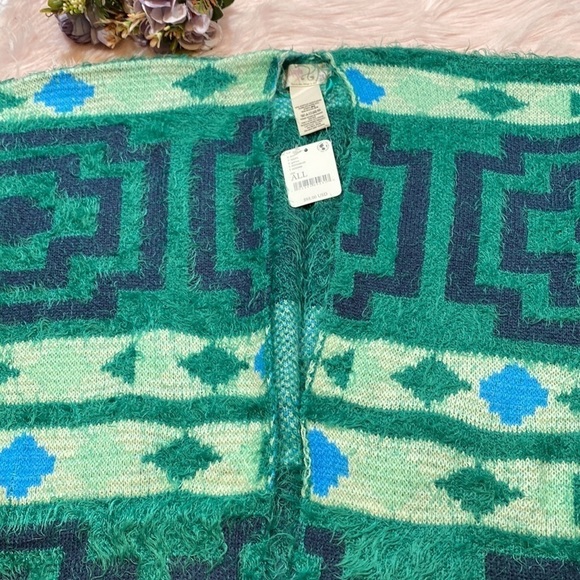 NWT Free People Diamondback Cozy Kimono Green sz OS - Picture 4 of 12